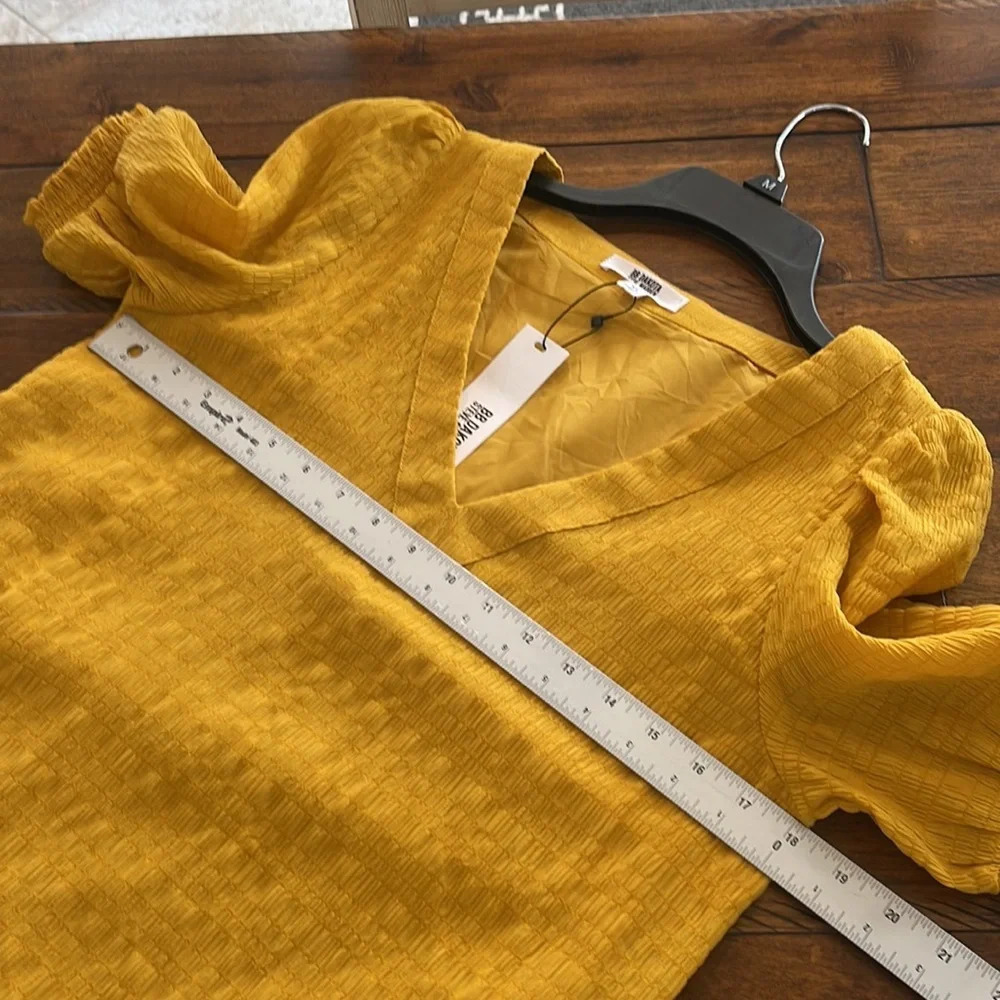 BB DAKOTA by Steve Madden Muni golden Yellow mini Dress size M
NWT - Picture 8 of 13